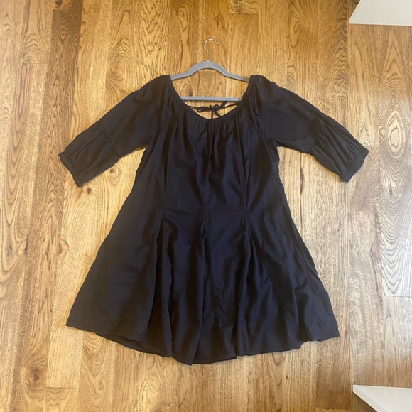 Daily Practice Anthropologie Mollie Tunic Dress Black Off the shoulder Small M - Picture 2 of 4